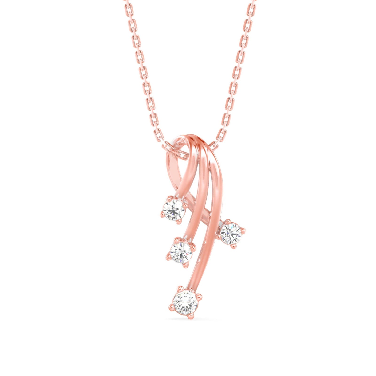 Eternal Charm Diamond Pendant Front view in 9KT