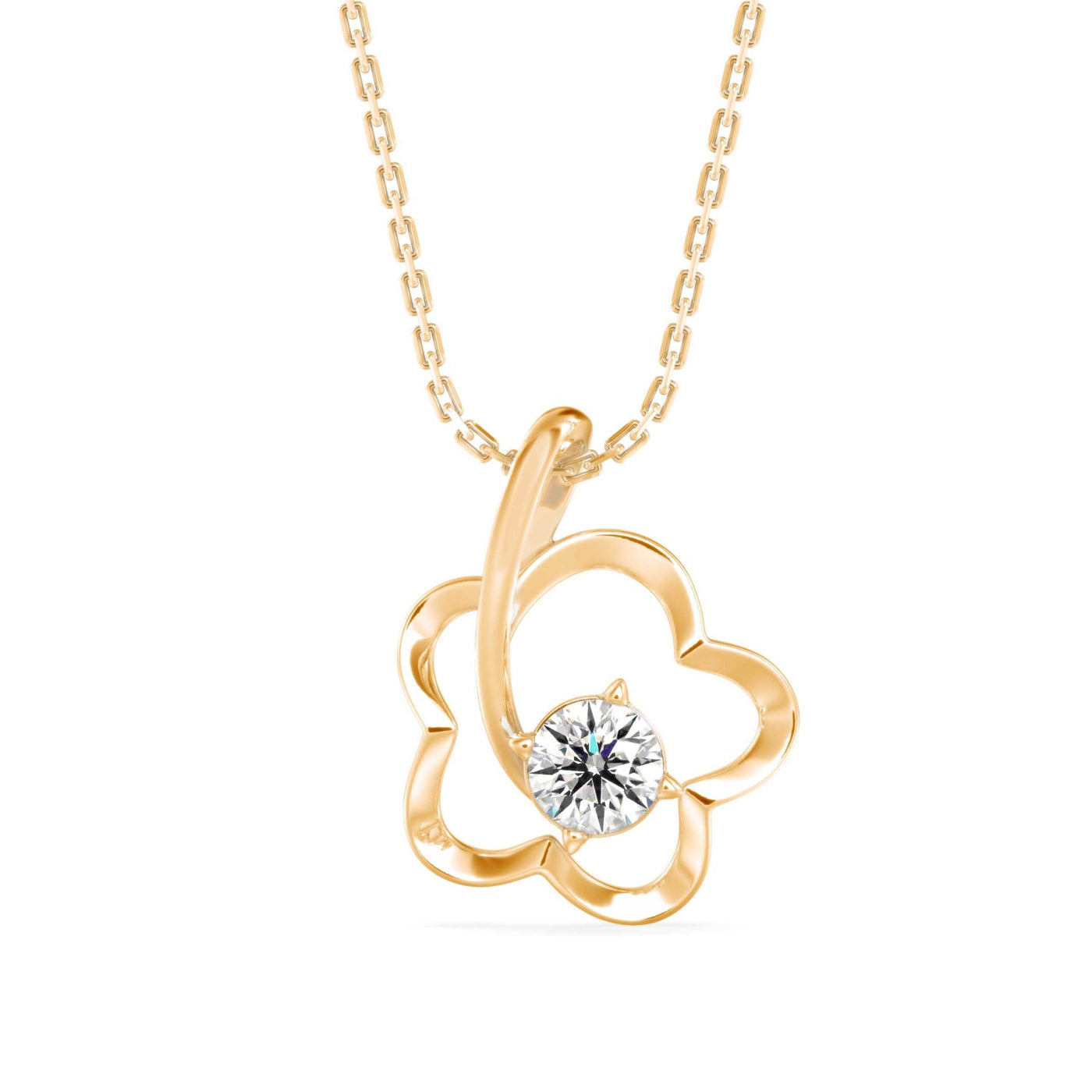 Daisy Lab Grown Diamond Pendant 9KT