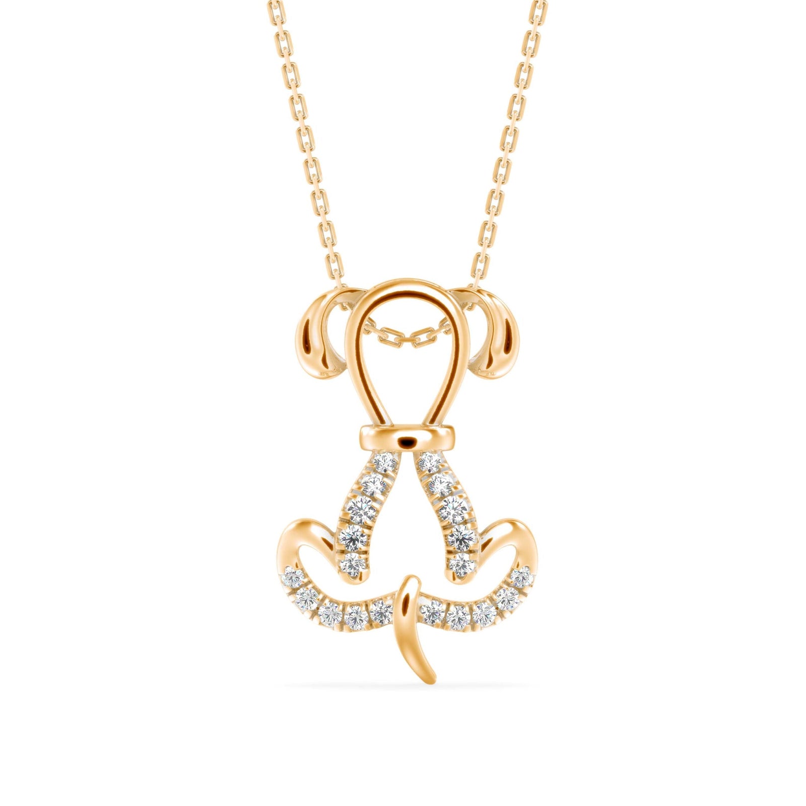 Puppy Love Diamond Pendant Front view