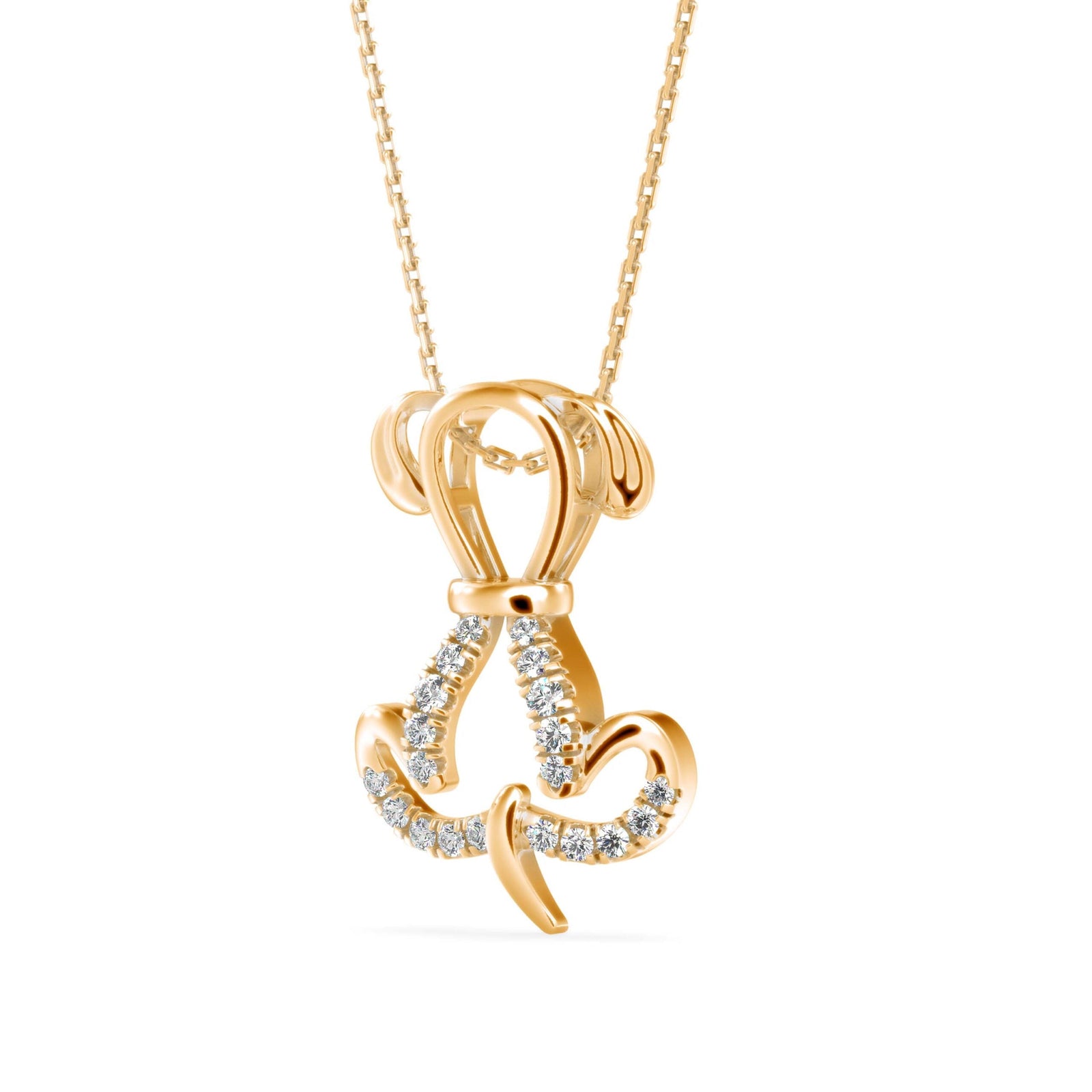 Puppy Love Diamond Pendant Right view