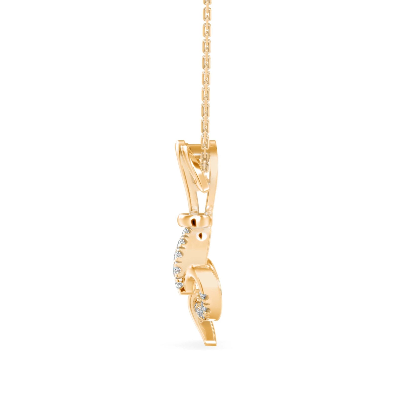 Puppy Love Diamond Pendant Side view