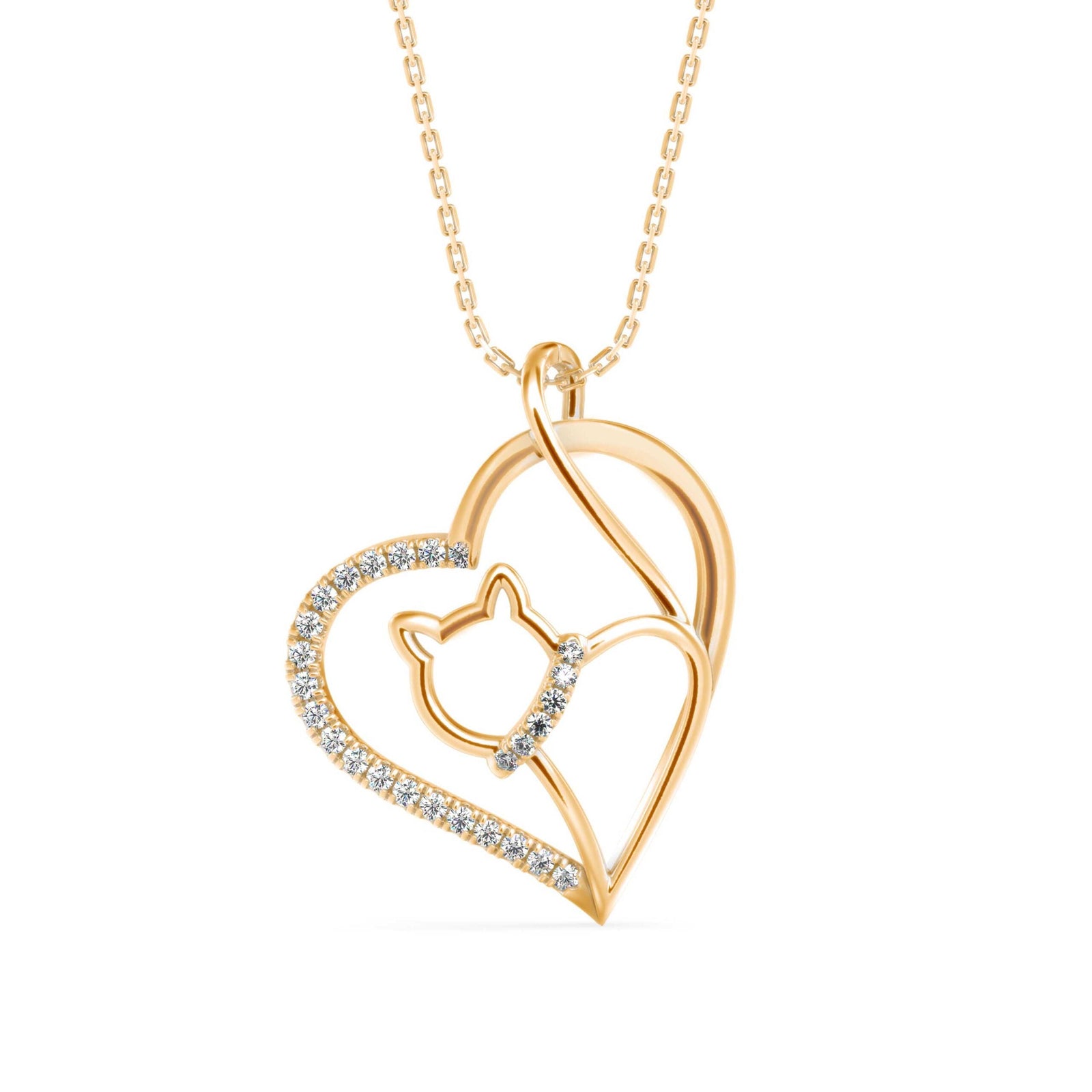 Hello Kitty Diamond Pendant Front View