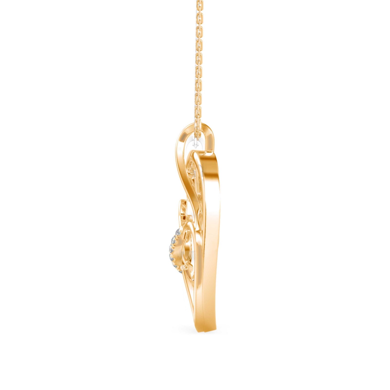 Hello Kitty Diamond Pendant Side view