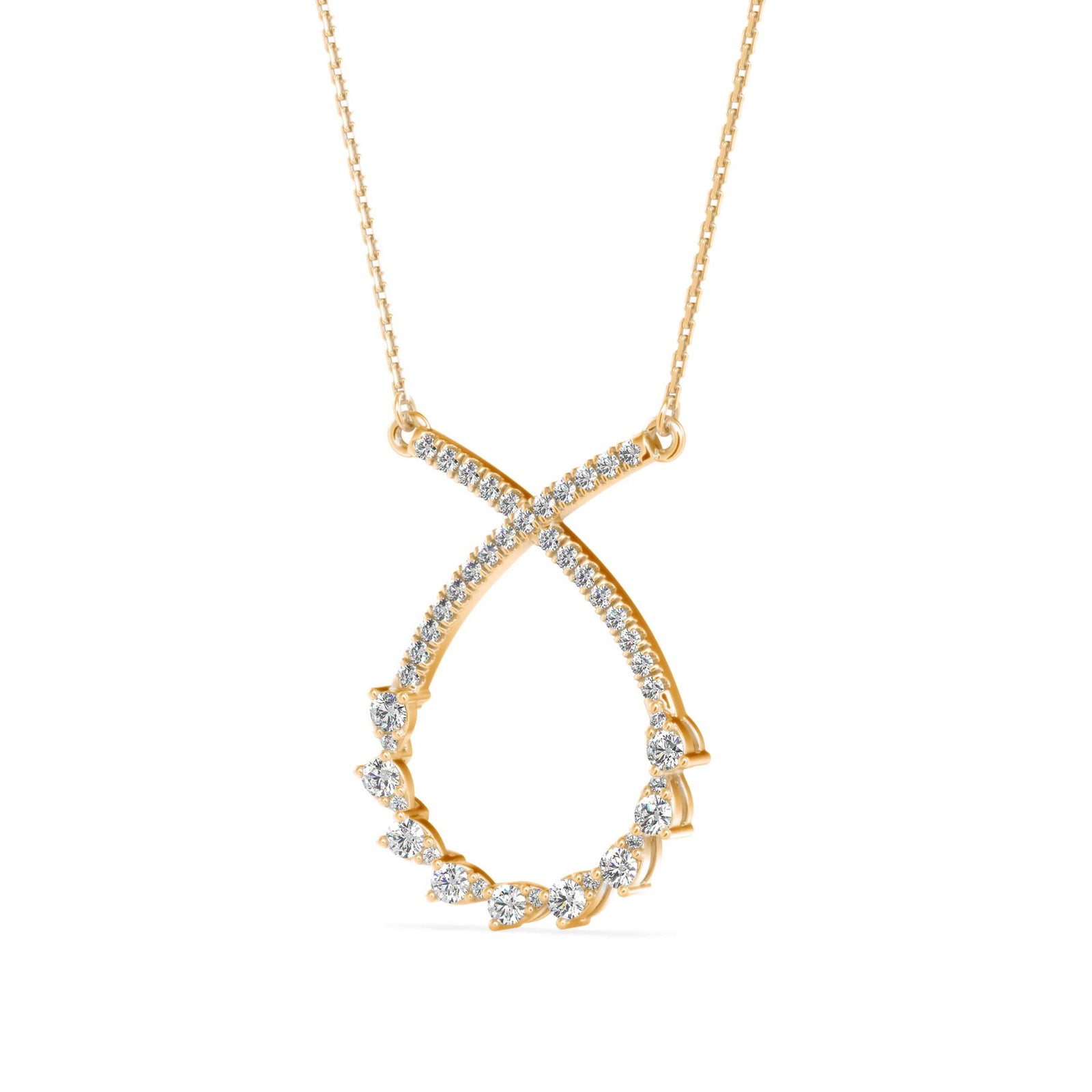 Tropical Twist Diamond Necklace Front view