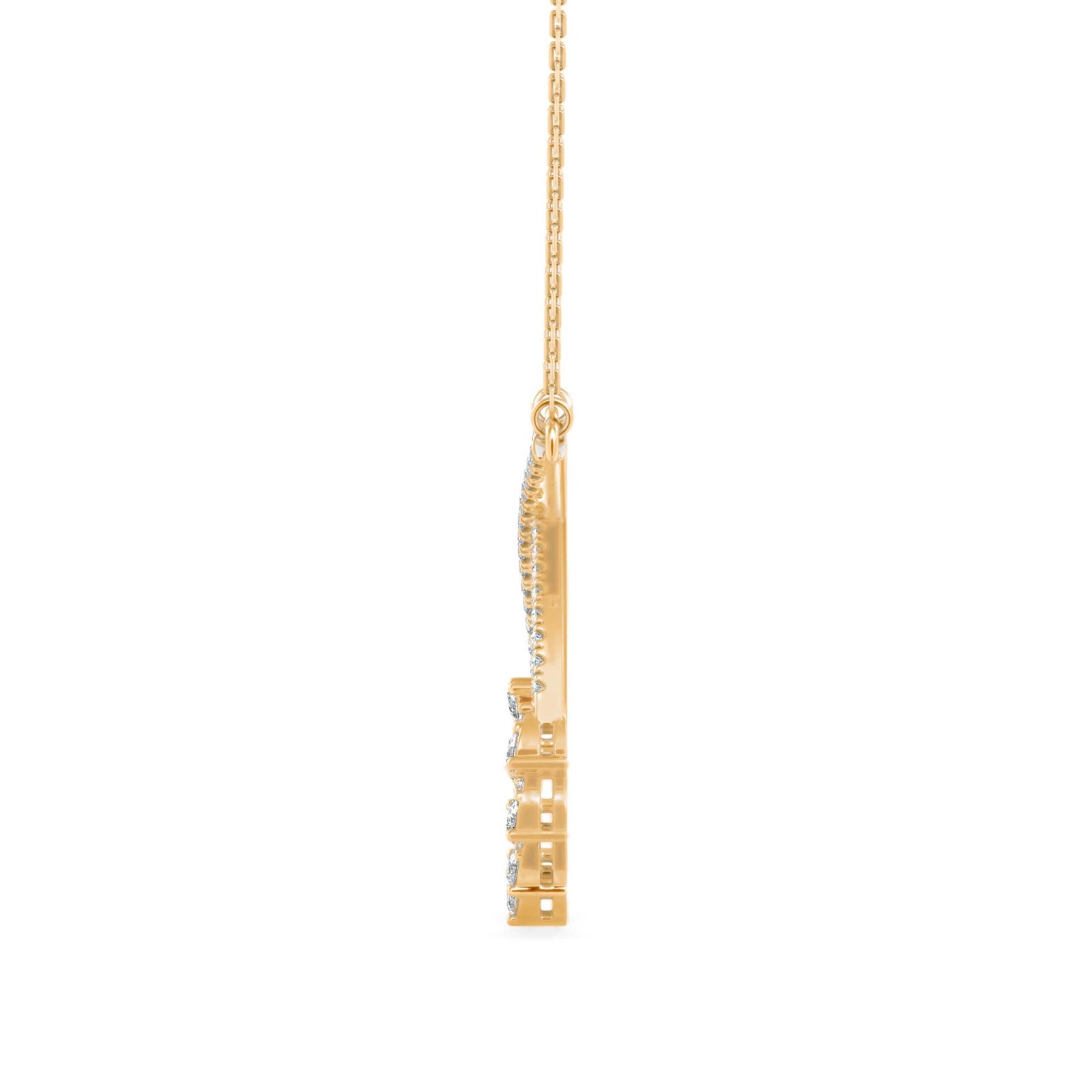 Tropical Twist Diamond Necklace Side View