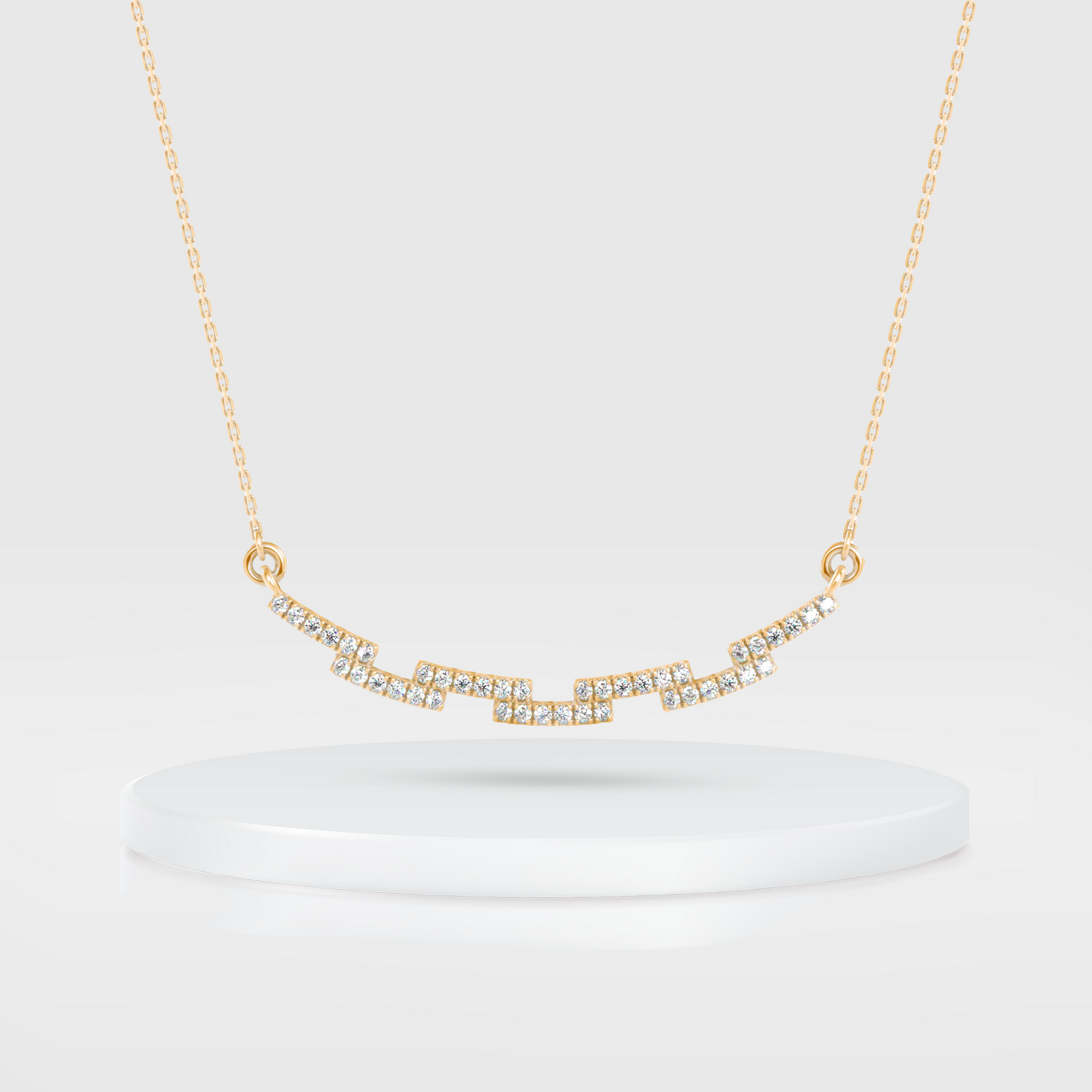 Sleek Diamond Necklace Prospective View