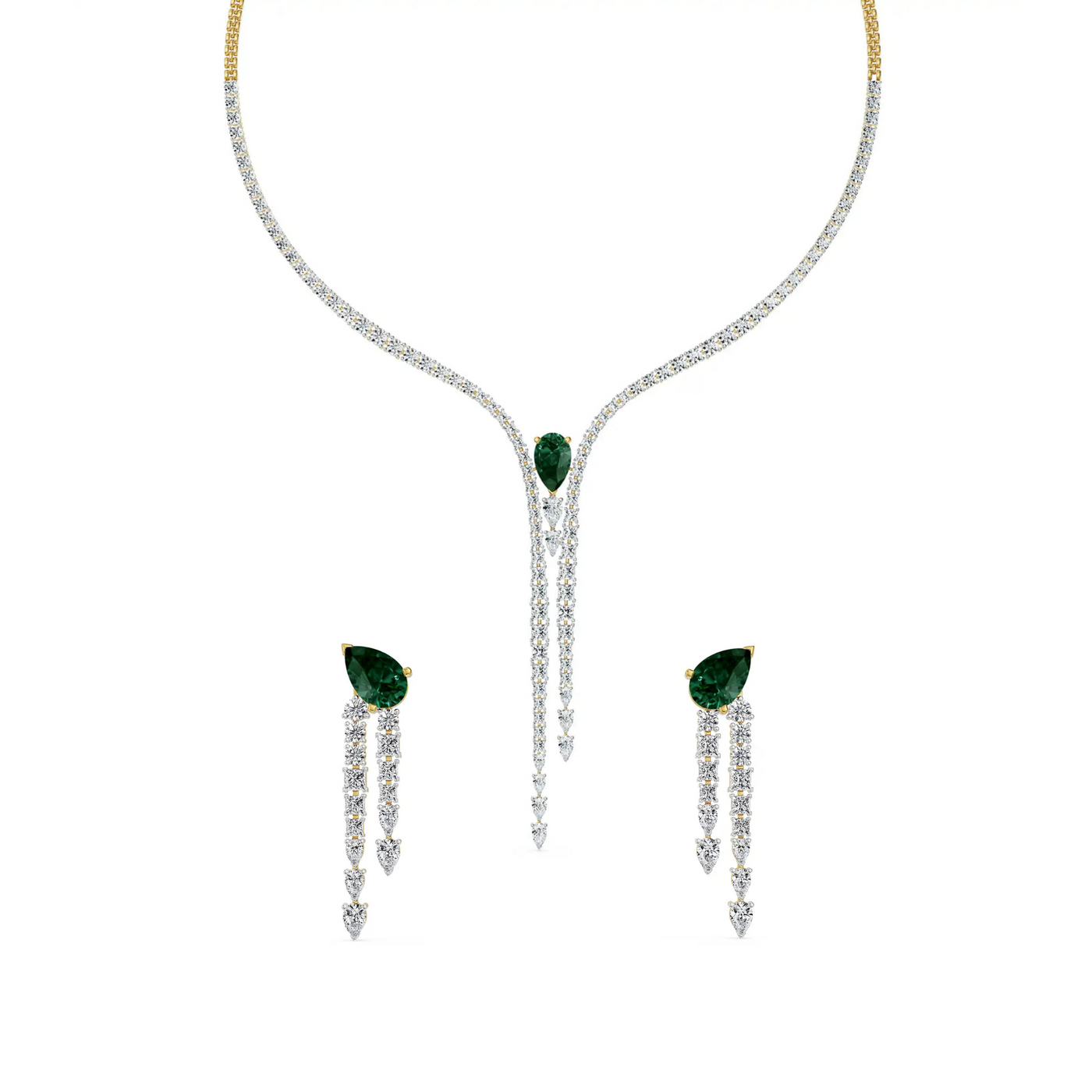Empress Dewdrop Lab Grown Diamond Necklace Set