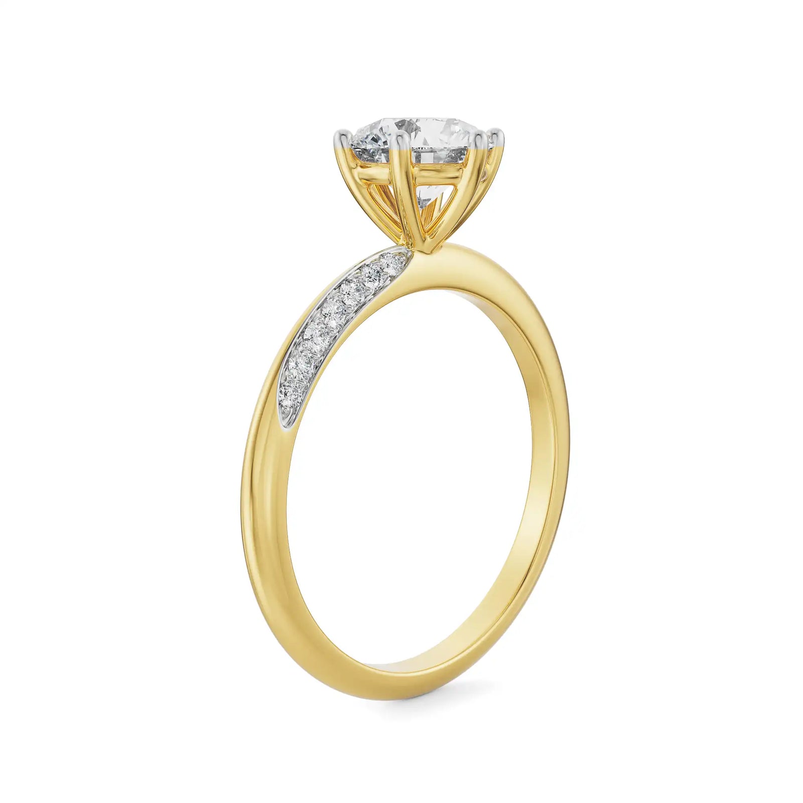 Katie Round Diamond Ring Side View
