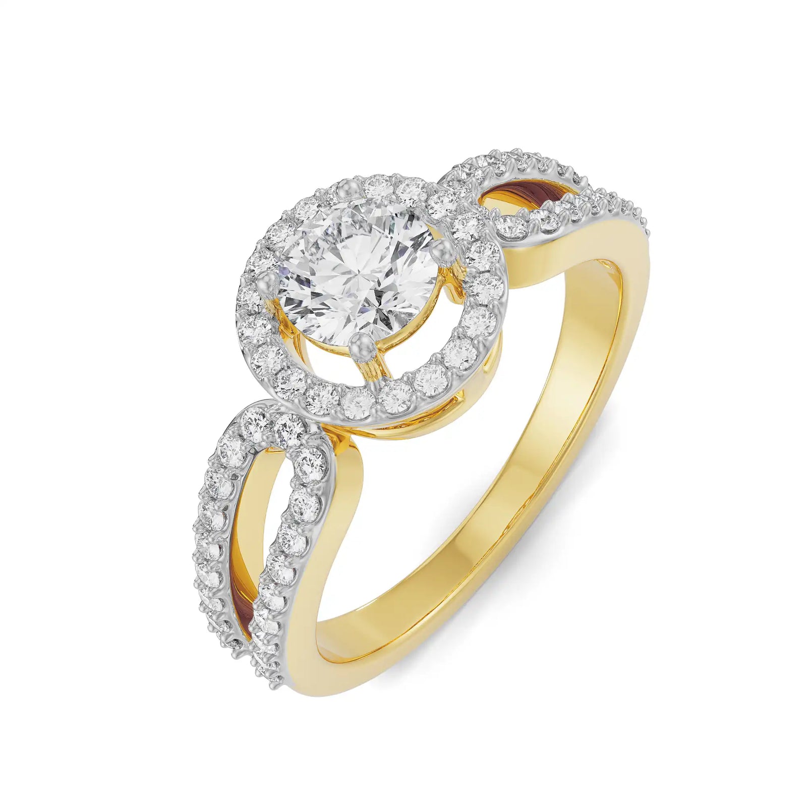Nikki Halo Diamond Ring Top View