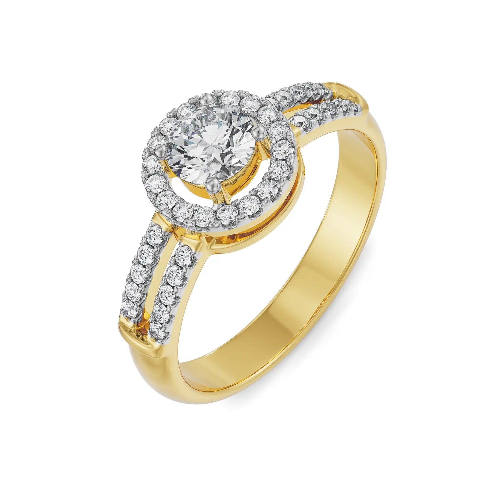 Lily Halo Engagement Ring Top View