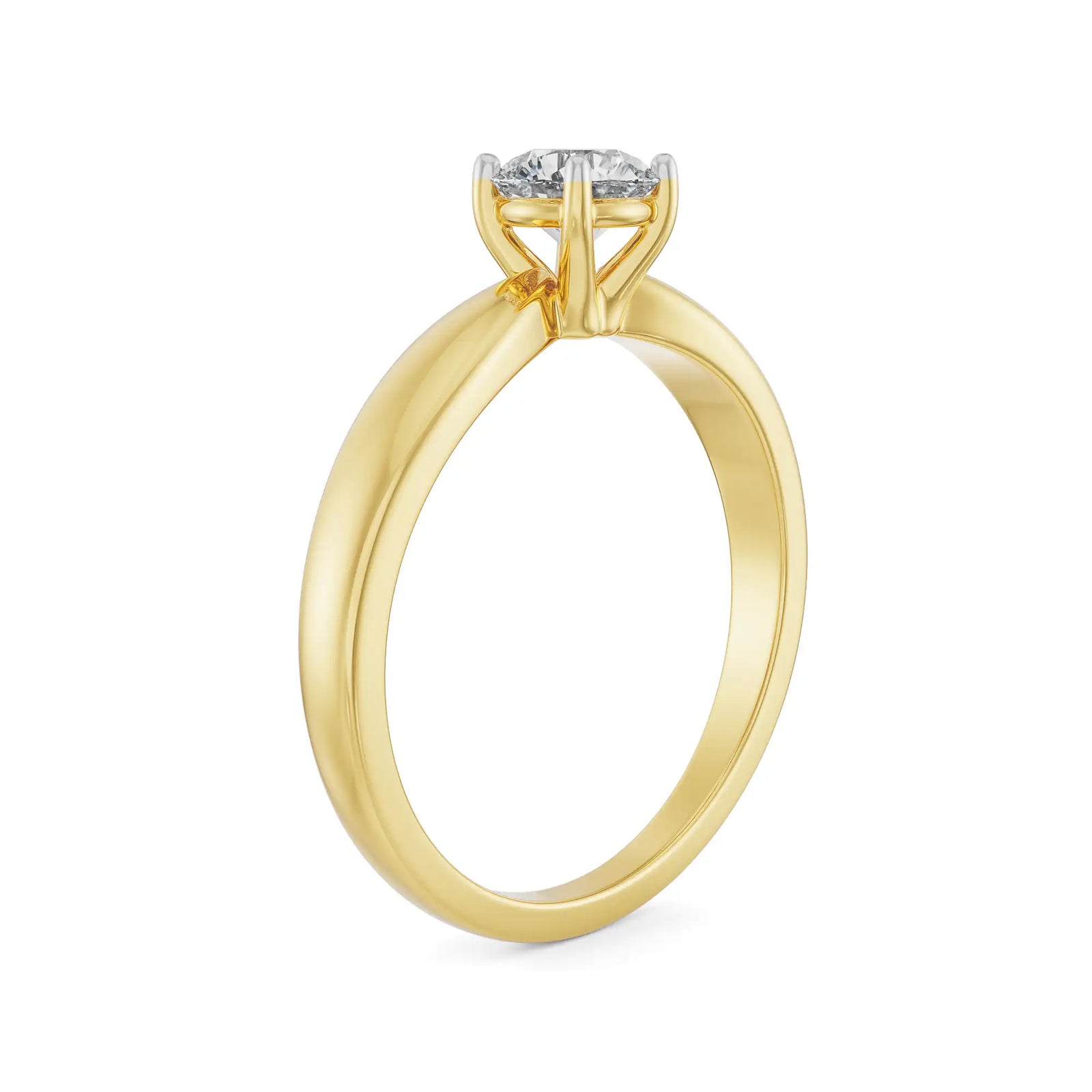 Diana Lab Grown Diamond Solitaire Ring -  side view