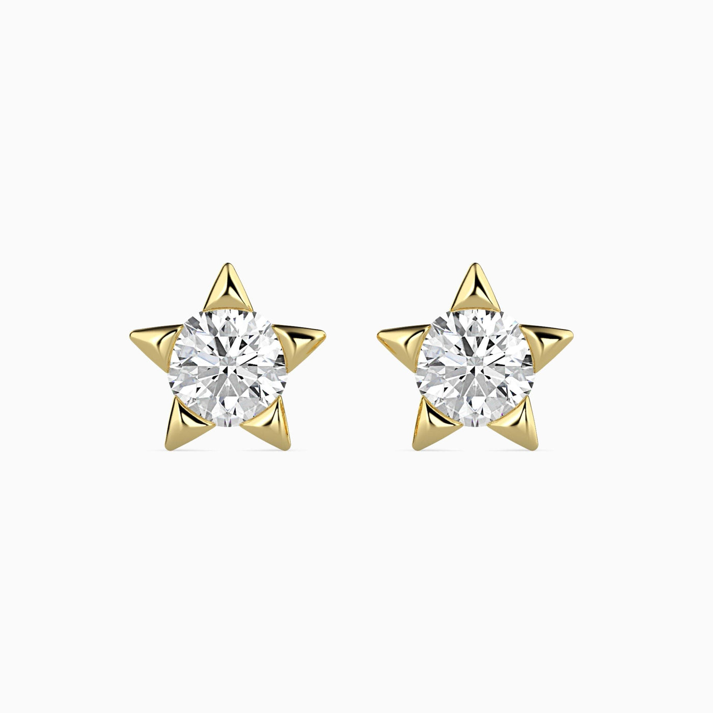 Lab Grown Diamond Solitaire Star Studs
