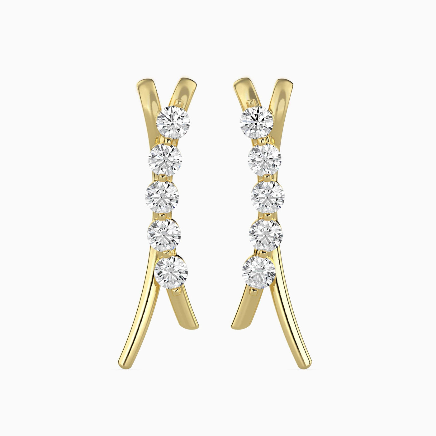 Five Star Diamond Earrings 9KT