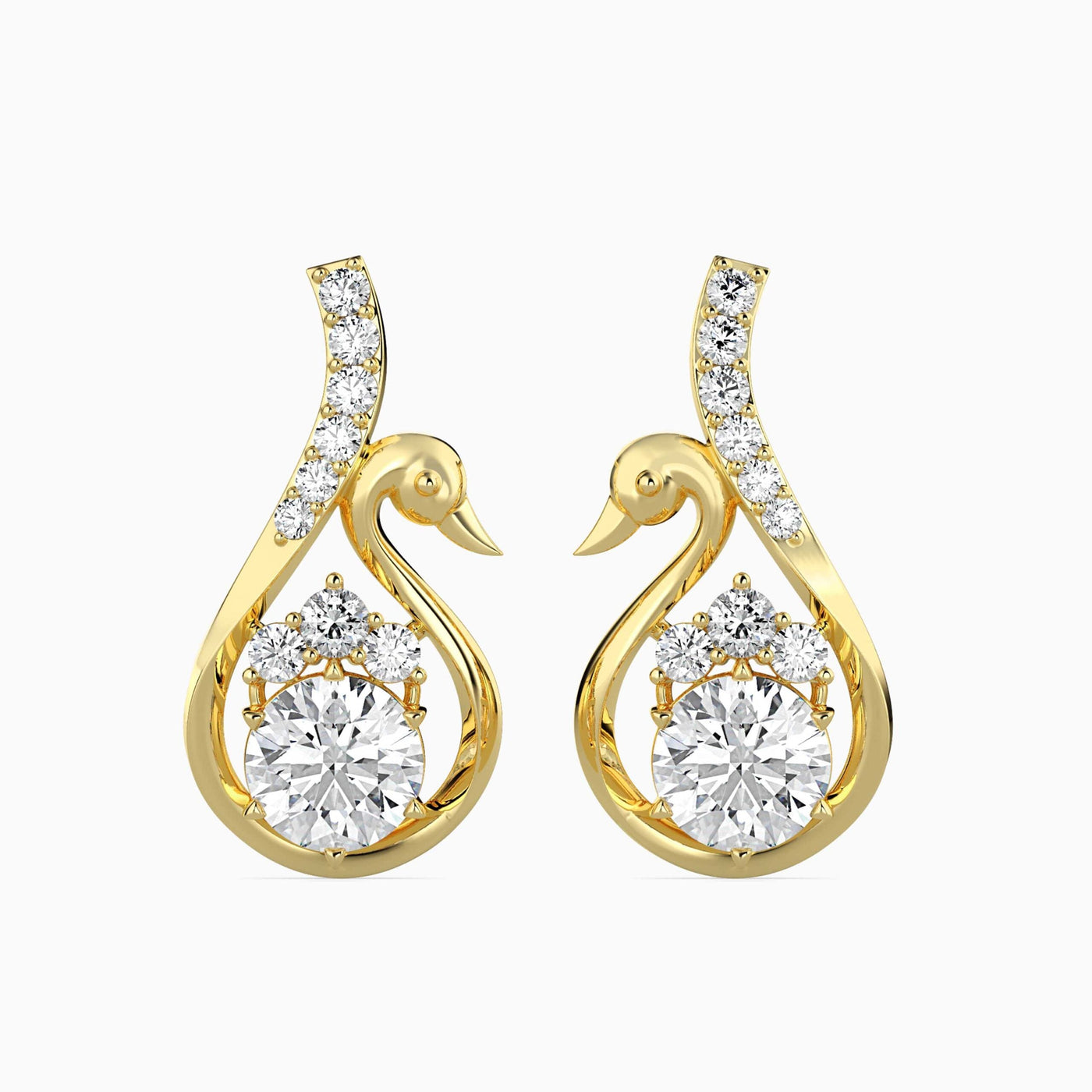 Majestic Swan Lab Grown Diamond Earrings