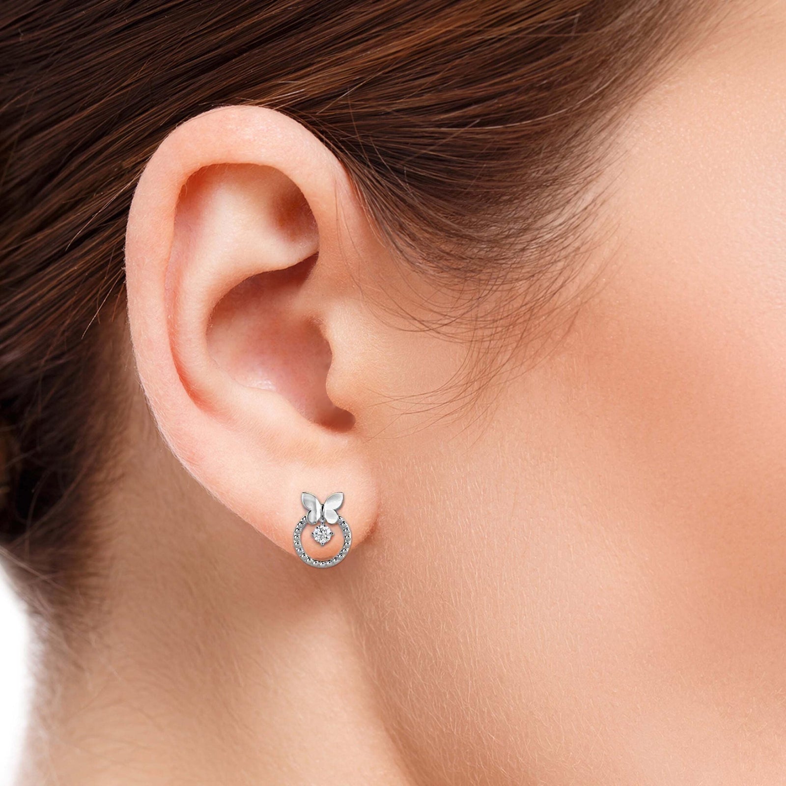 Radiant Butterfly Lab Grown Diamond Earrings