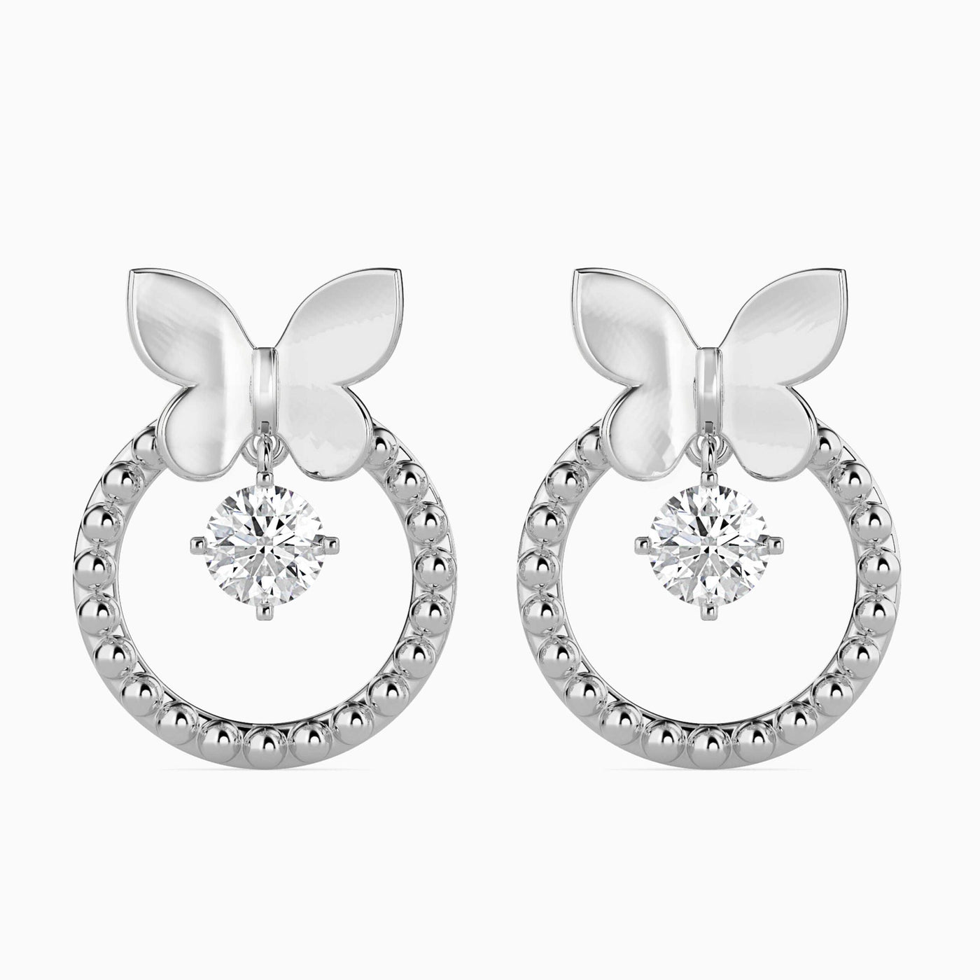 Radiant Butterfly Lab Grown Diamond Earrings