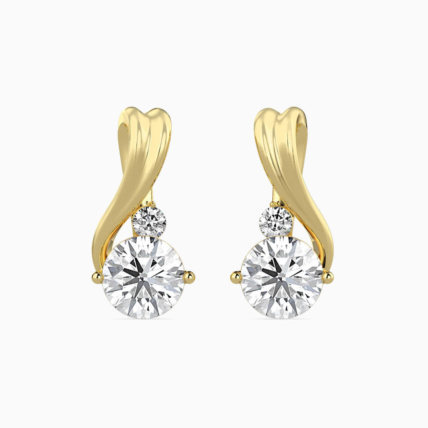 Lab Grown Diamond Melodic Solitaire Earrings