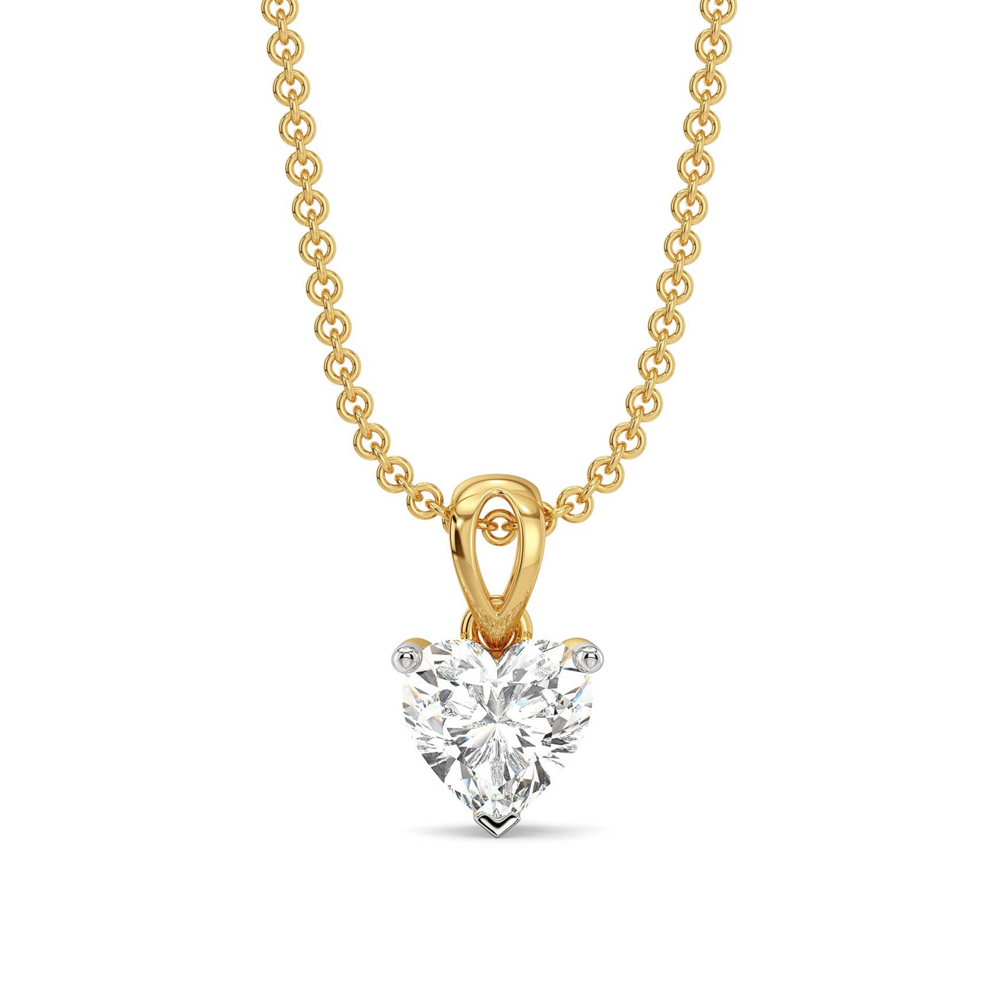 2 CT Heart Lab Grown Diamond Solitaire Pendant