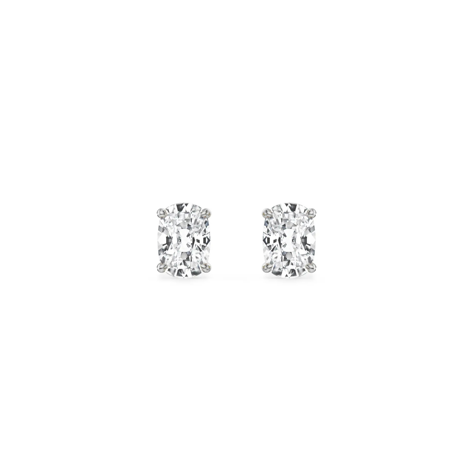 0.5 CT Enchanting Cushion Lab Grown Diamond Studs - front view