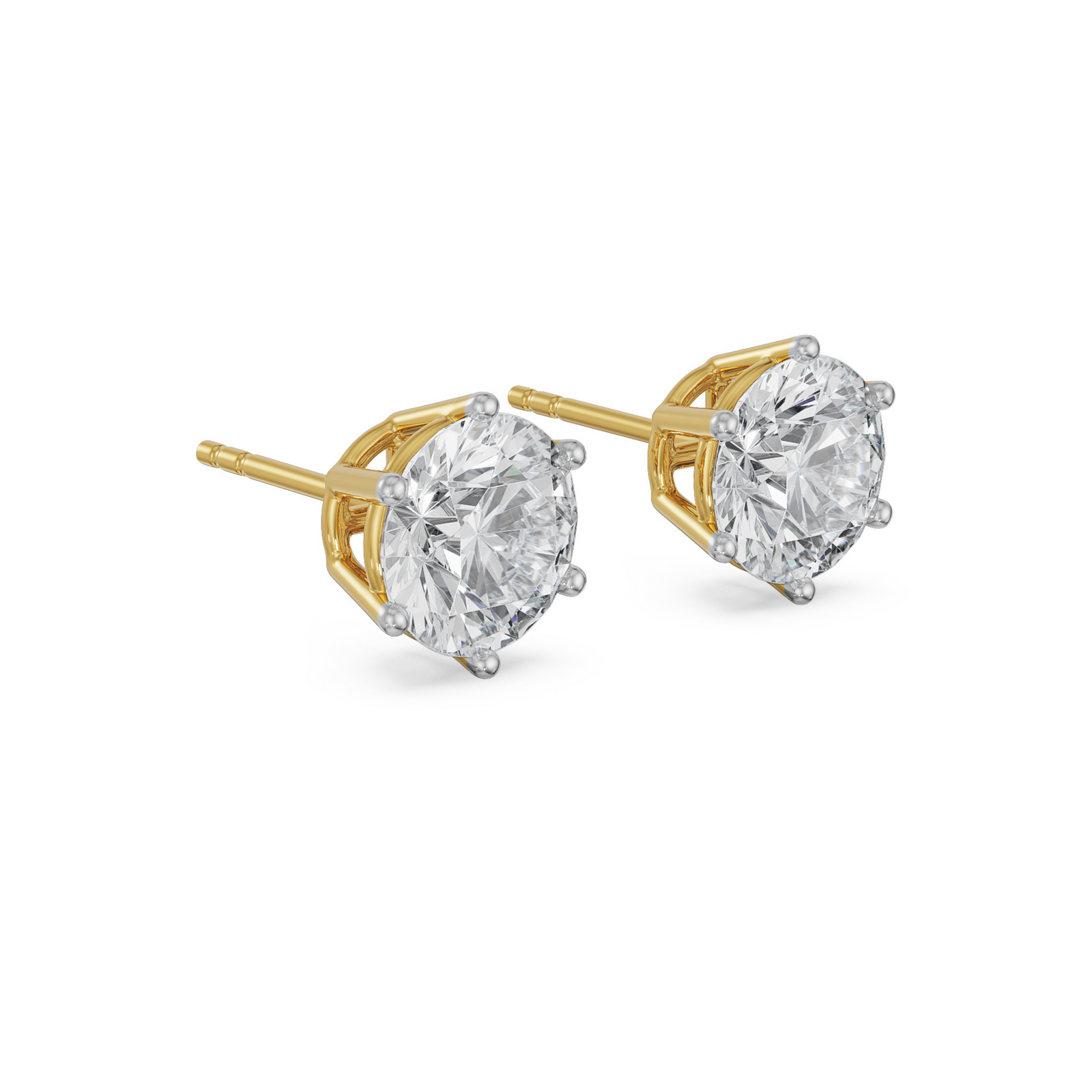 3 CT Versatile Lab Grown Diamond Solitaire Studs_in-stock