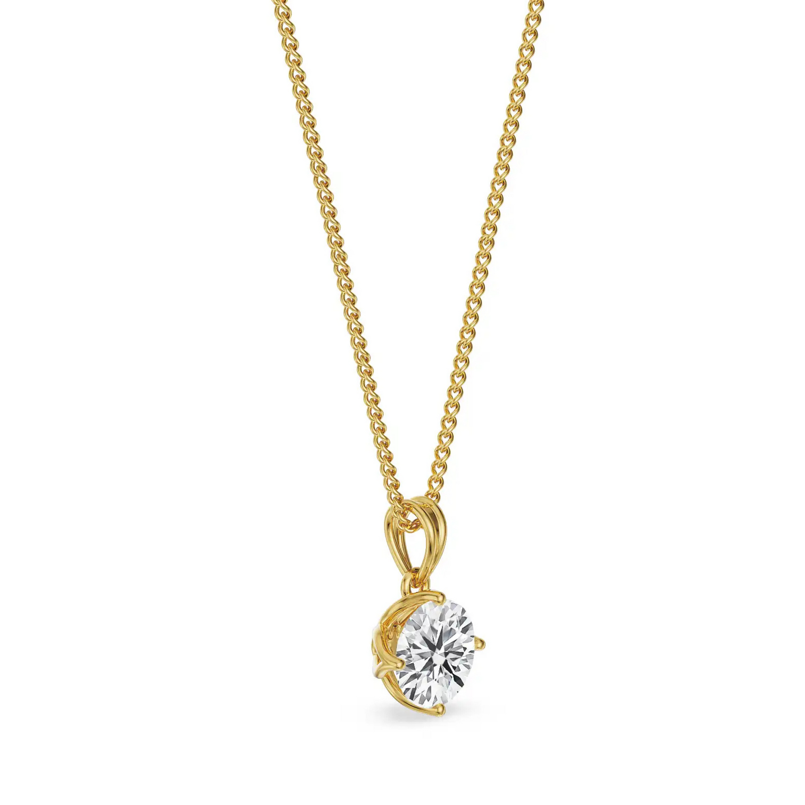 Grace Lab Grown Diamond Pendant - side