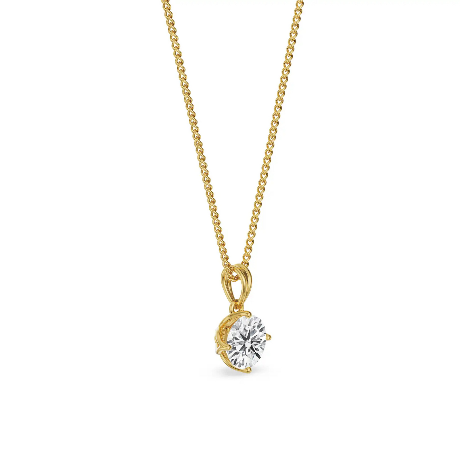 Rihana Lab Grown Diamond Pendant - side view
