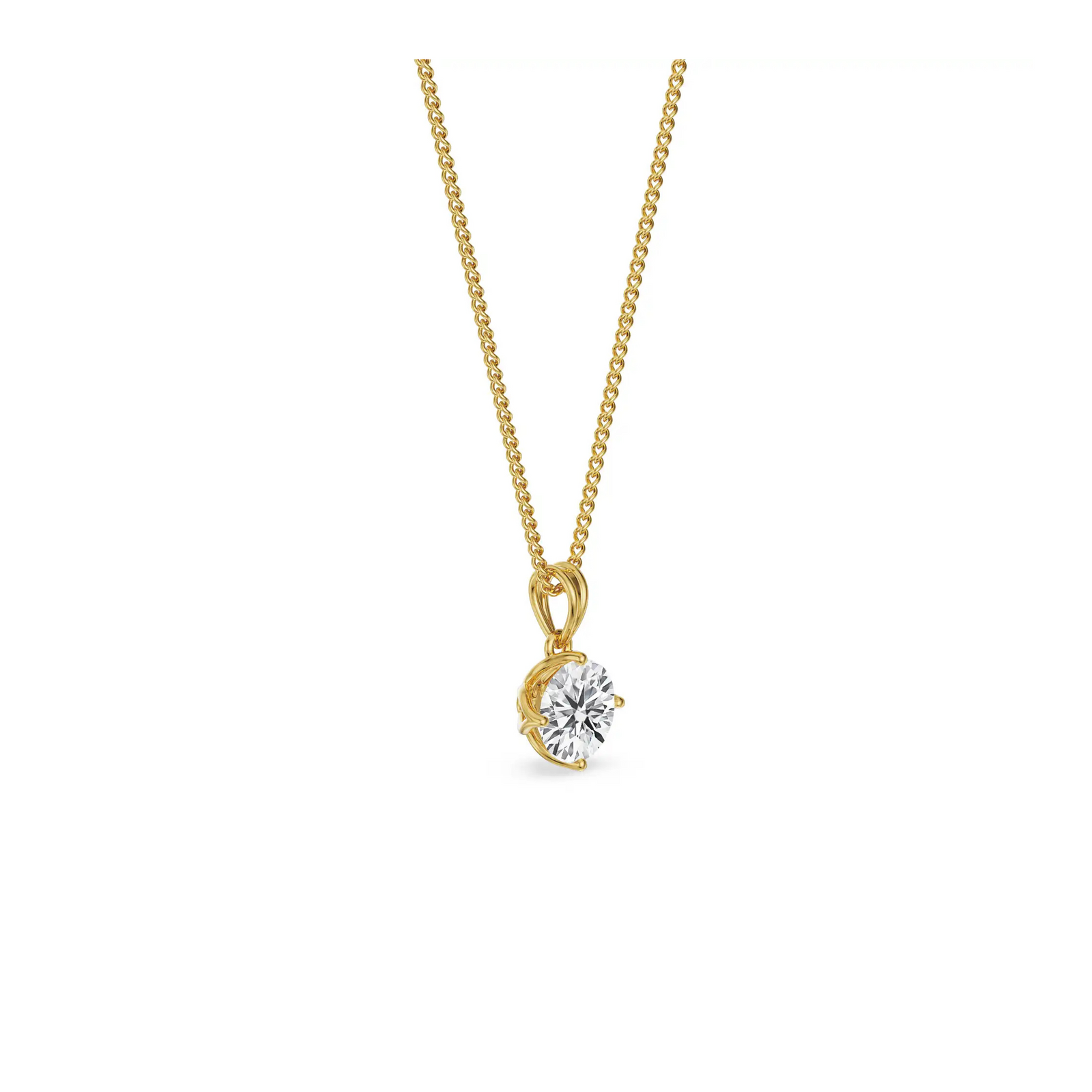 Sole Spark Lab Grown Diamond Pendant - side view