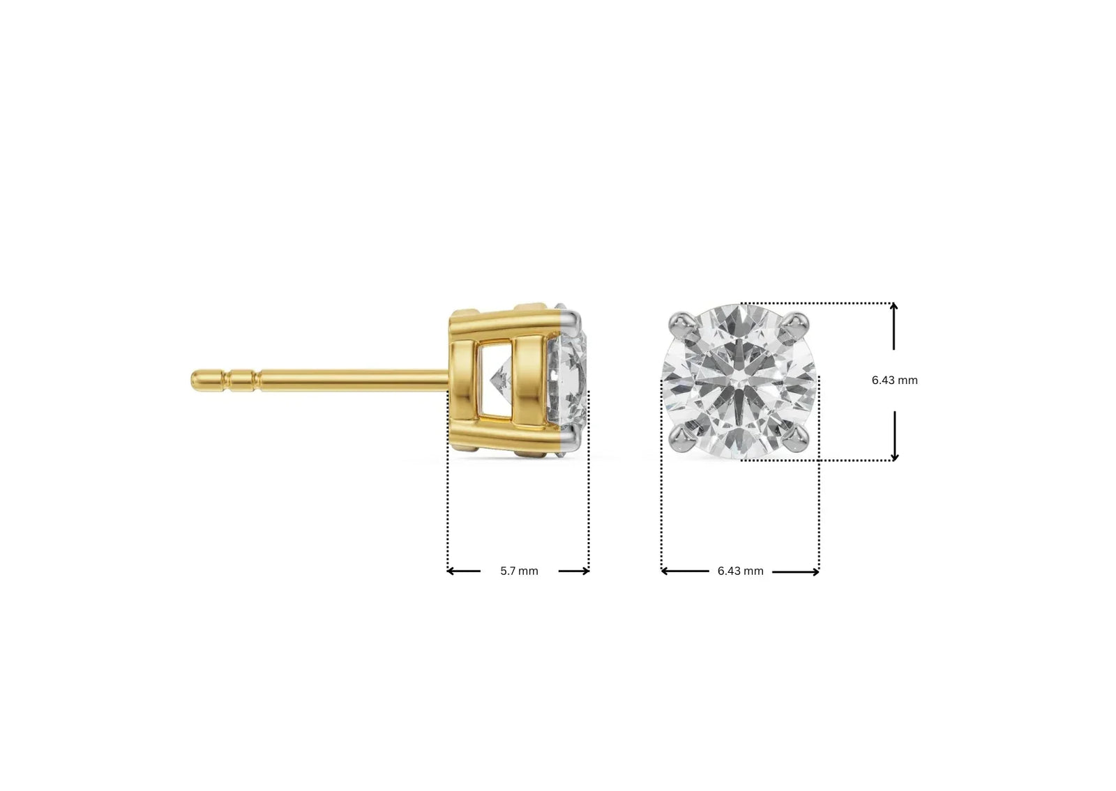 1 CT Stunning Lab Grown Diamond Studs_in-stock