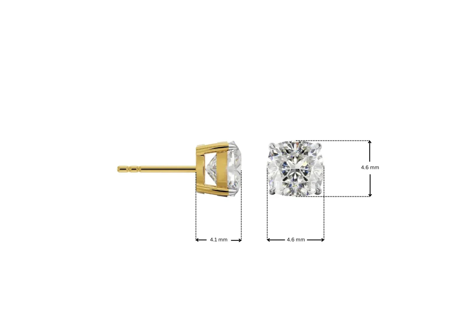 0 50 CT Cushion Lab Grown Diamond Studs_in-stock