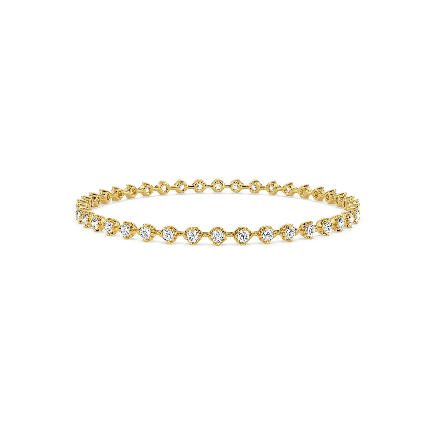 Aurora Glow Lab Grown Diamond Bangle 9KT