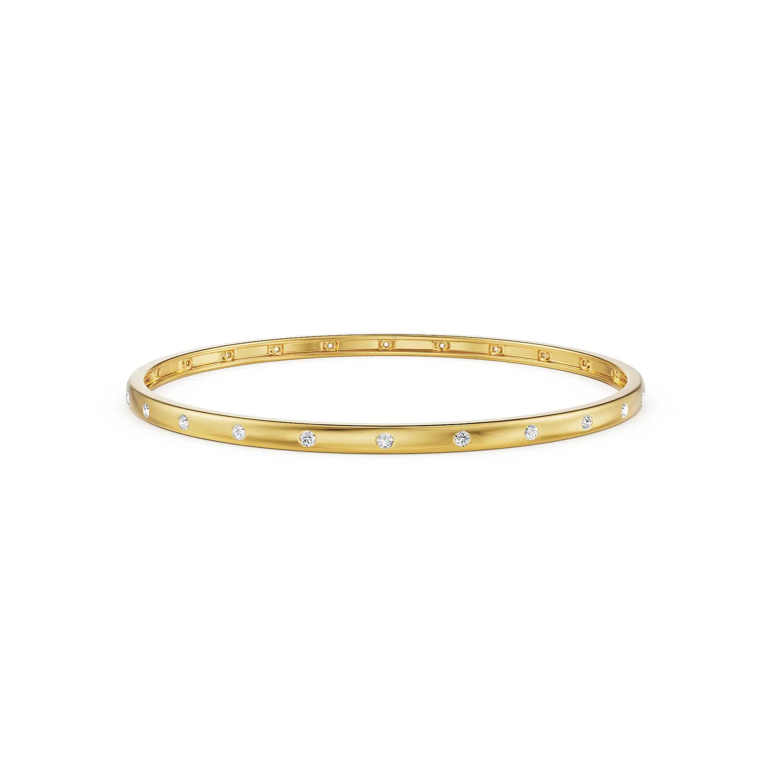 Starlight Row Lab Grown Diamond Bangle - front view