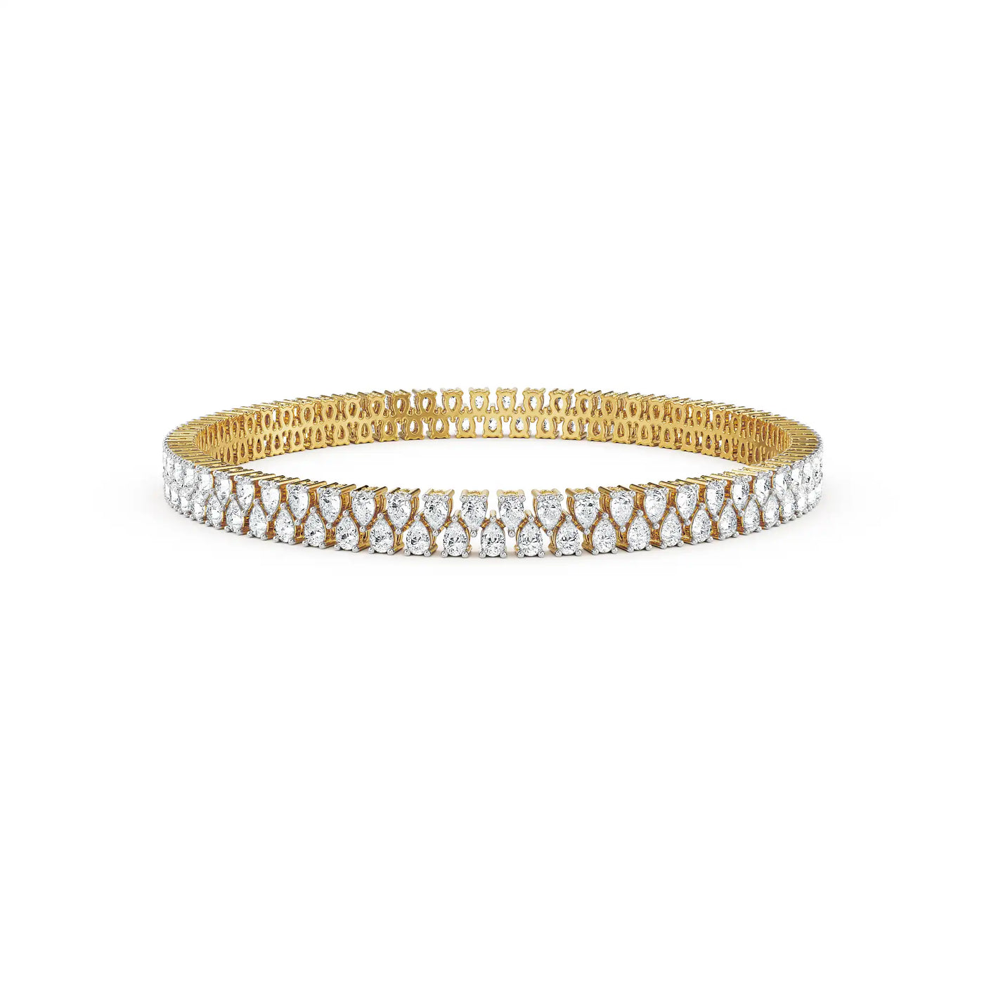 Pretty Pear Lab Grown Diamond Bangle 9KT