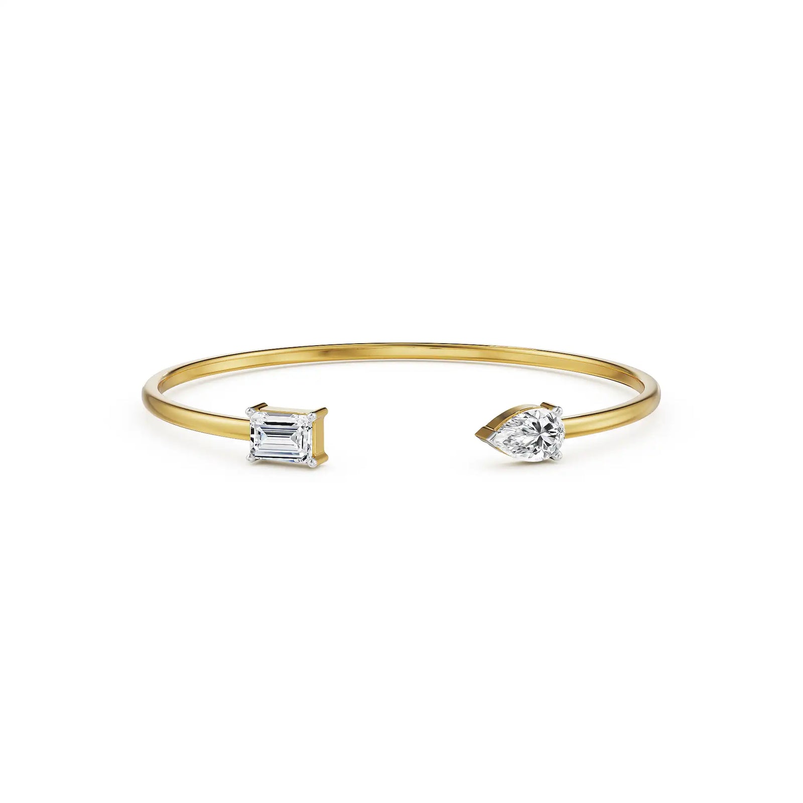 Golden Muse Lab Grown Diamond Bangle - front view