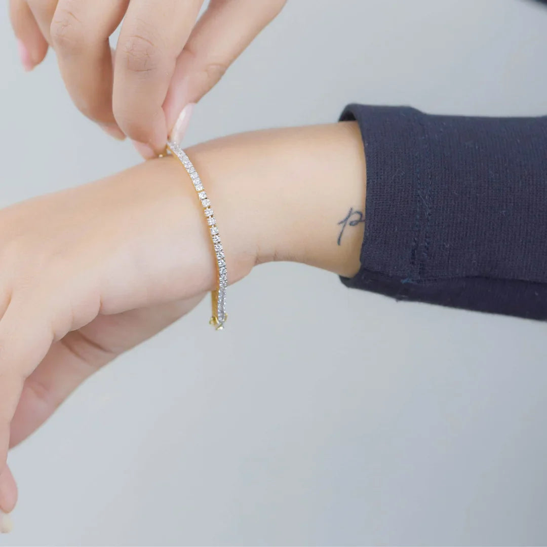 4 Pointer Lab Grown Diamond Tennis Bracelet