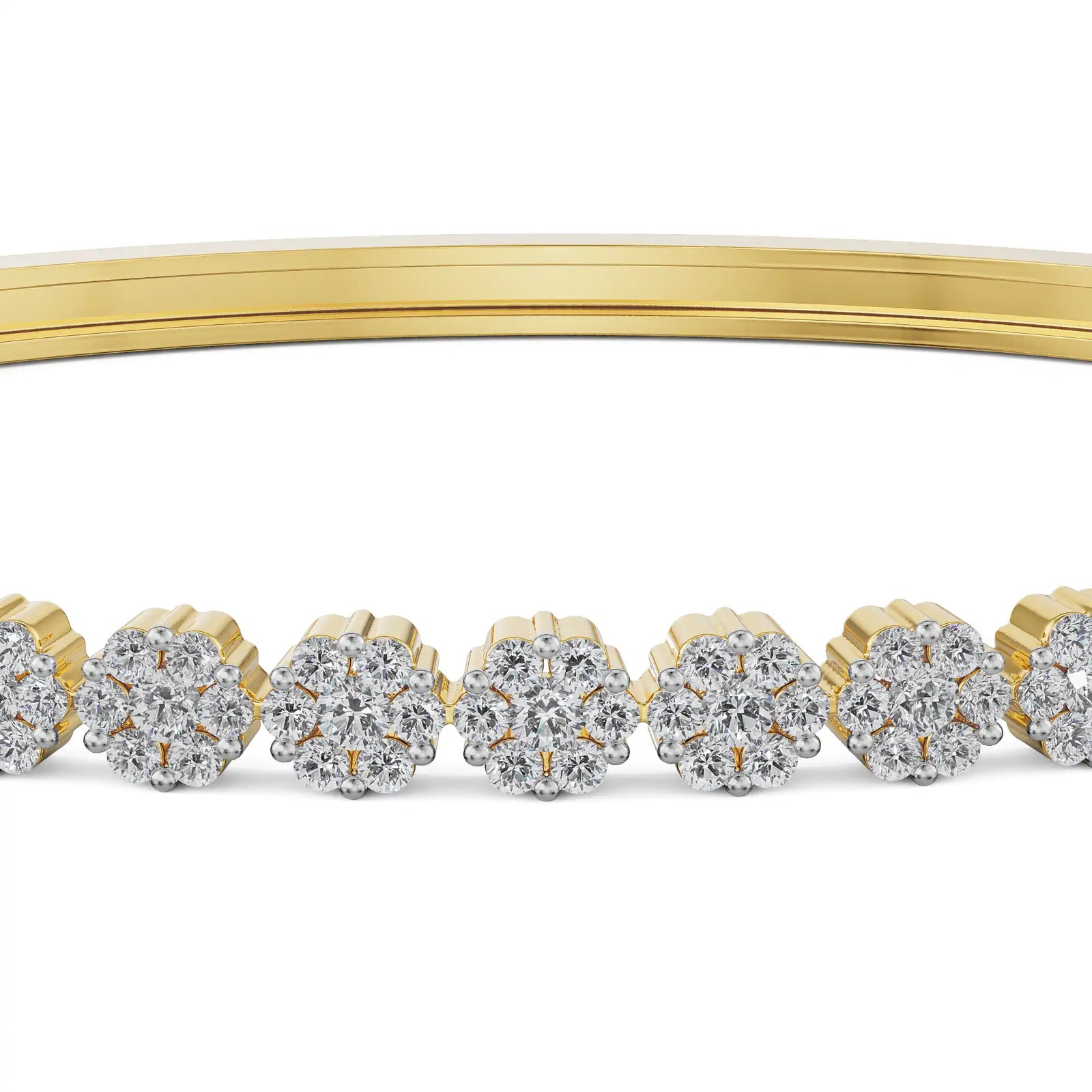 Rosie Clustered Diamond Bracelet Front View
