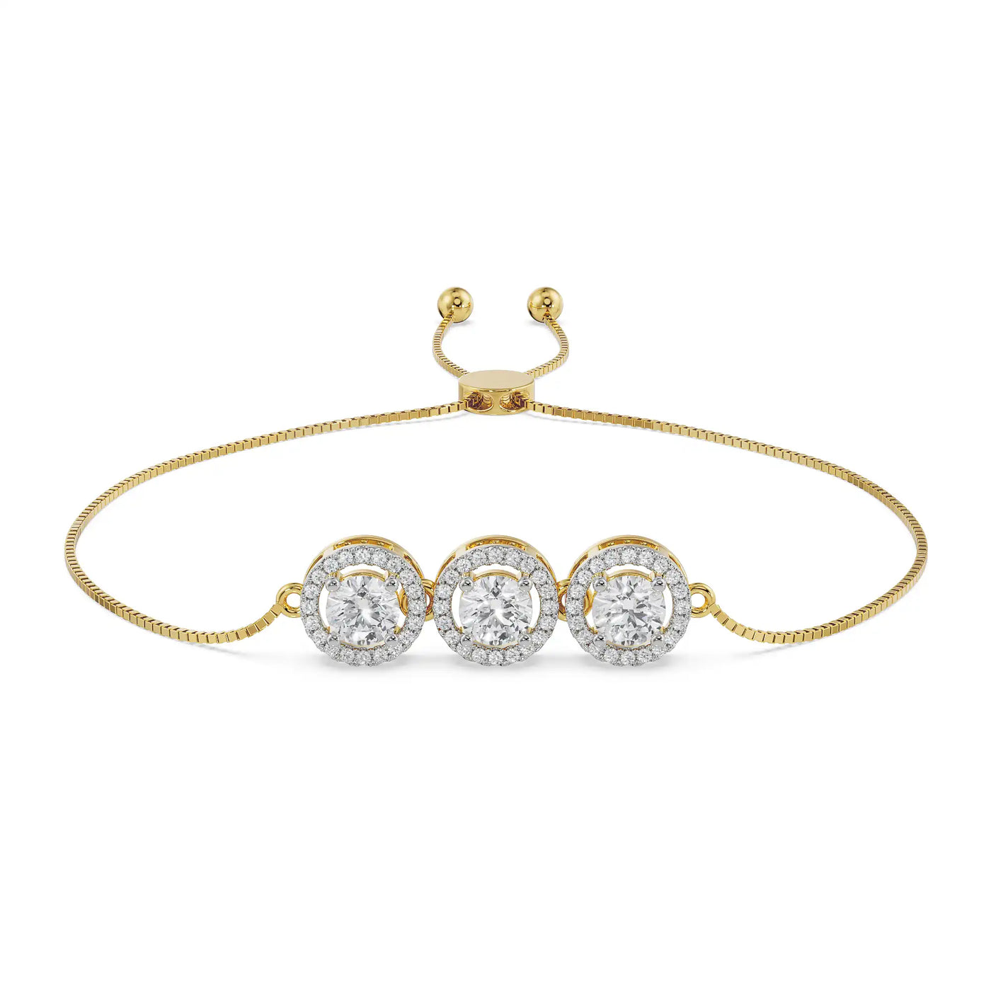 Elegant Trio Lab Grown Diamond Bracelet 9KT