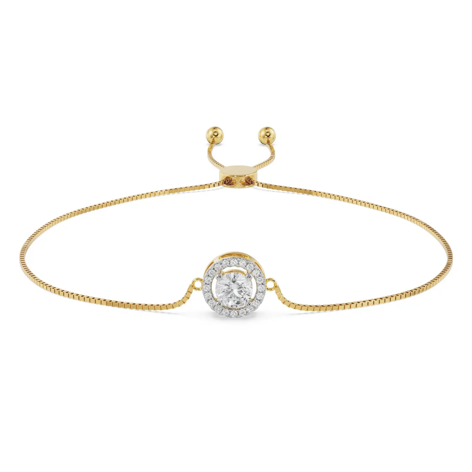 Subtle Shimmering Diamond Bracelet Front View