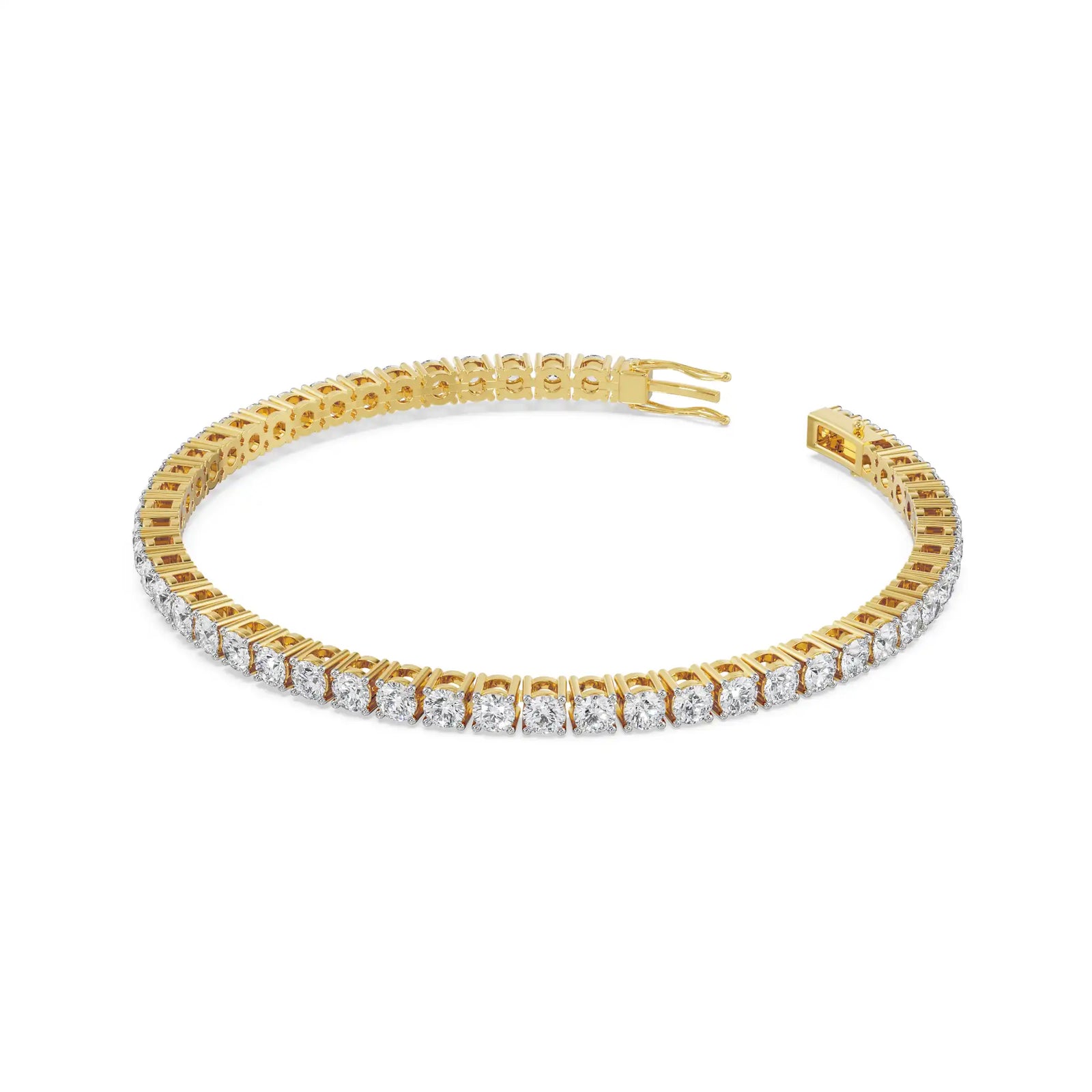 Glimmering Diamond Tennis Bracelet Side View