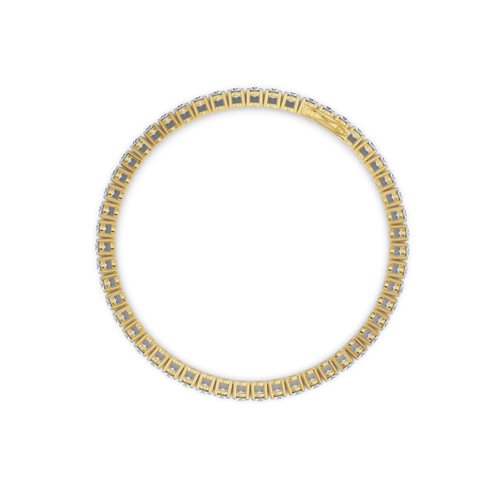 Glimmering Diamond Tennis Bracelet Back View