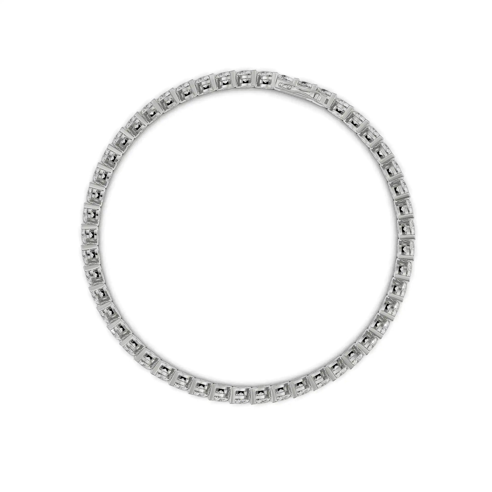 20 Pointer Marquise Diamond Tennis Bracelet Back View