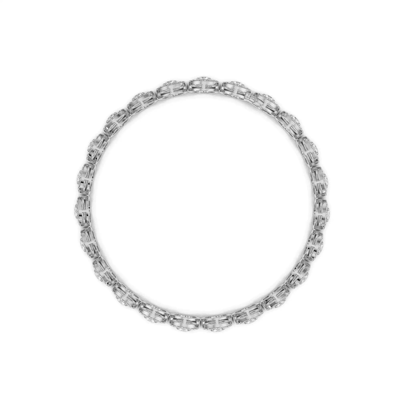Radiant Cocktail Diamond Tennis Bracelet Back View