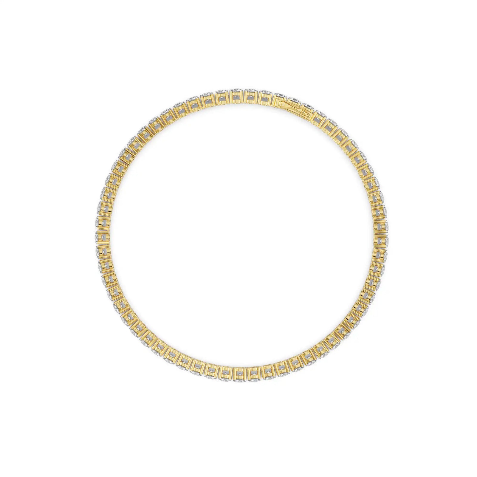 8 Pointer Queen Diamond Tennis Bracelet Side View
