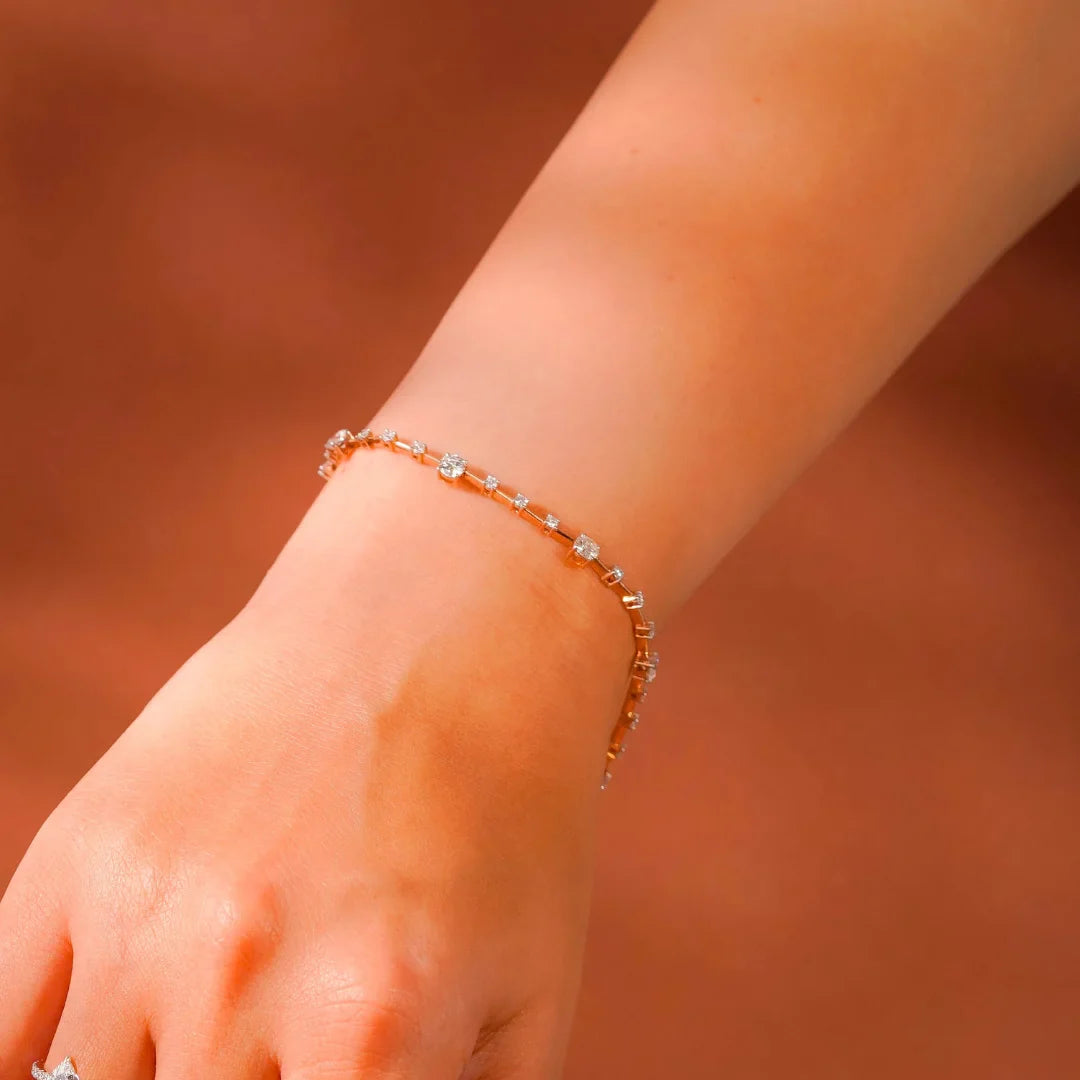 Spaced Tennis Lab Grown Diamond Bracelet