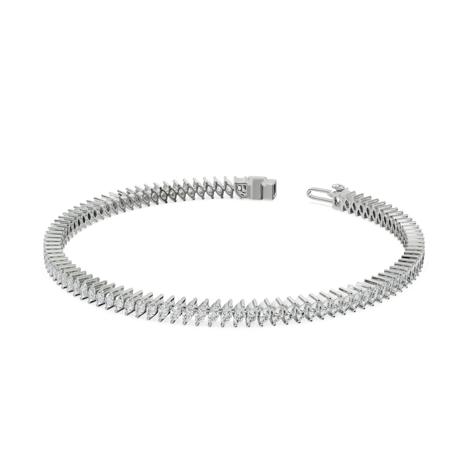 Marquise Cocktail Diamond Bracelet Right View