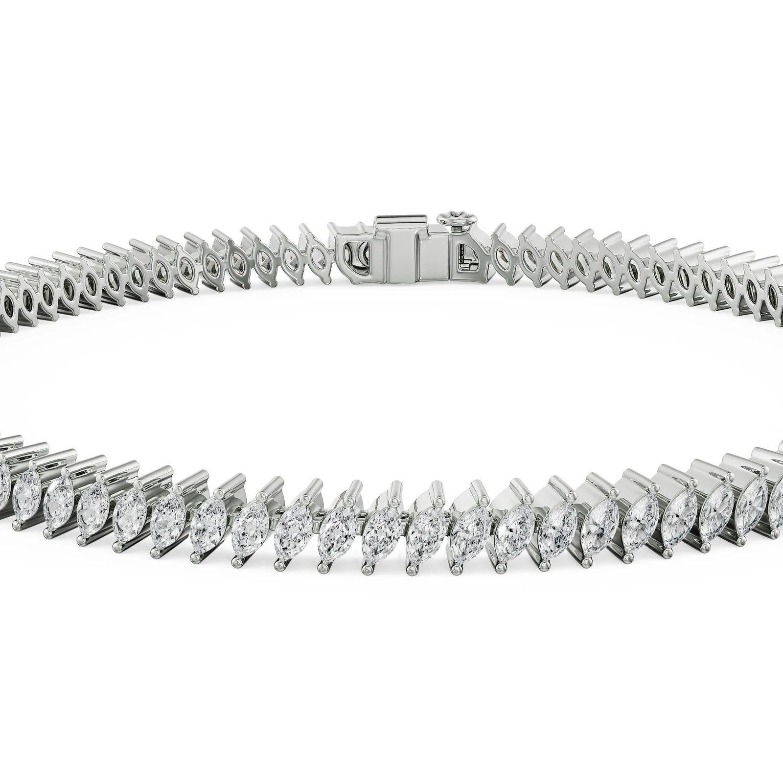 Marquise Cocktail Diamond Bracelet Left View