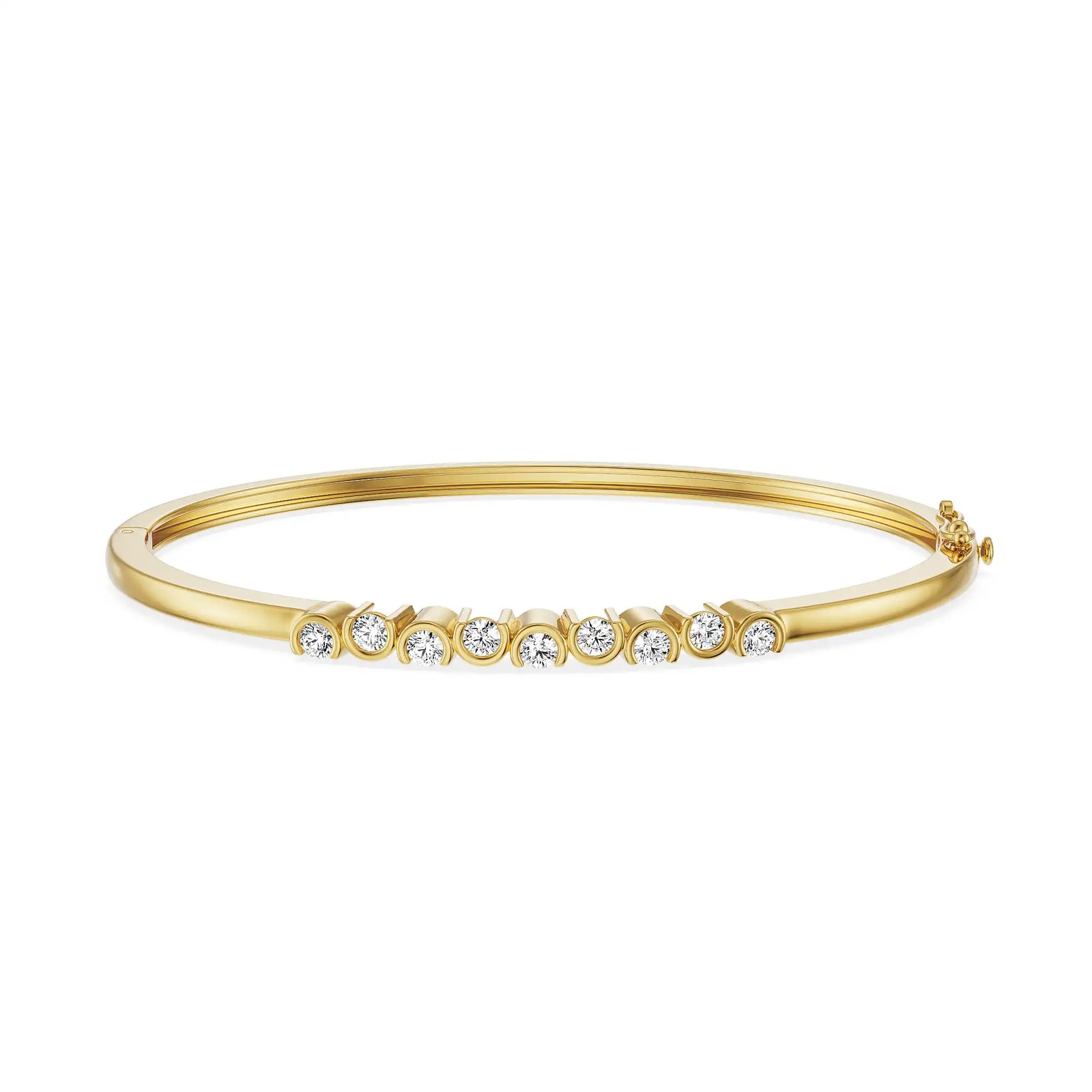 Sloane Dainty Round Diamond Bracelet front view