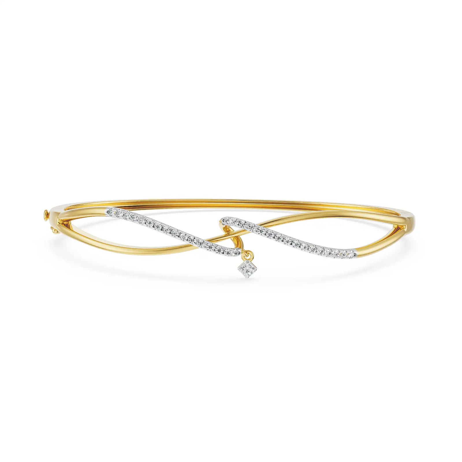 Mindy Minimalist Diamond Bracelet Front view in 9KT