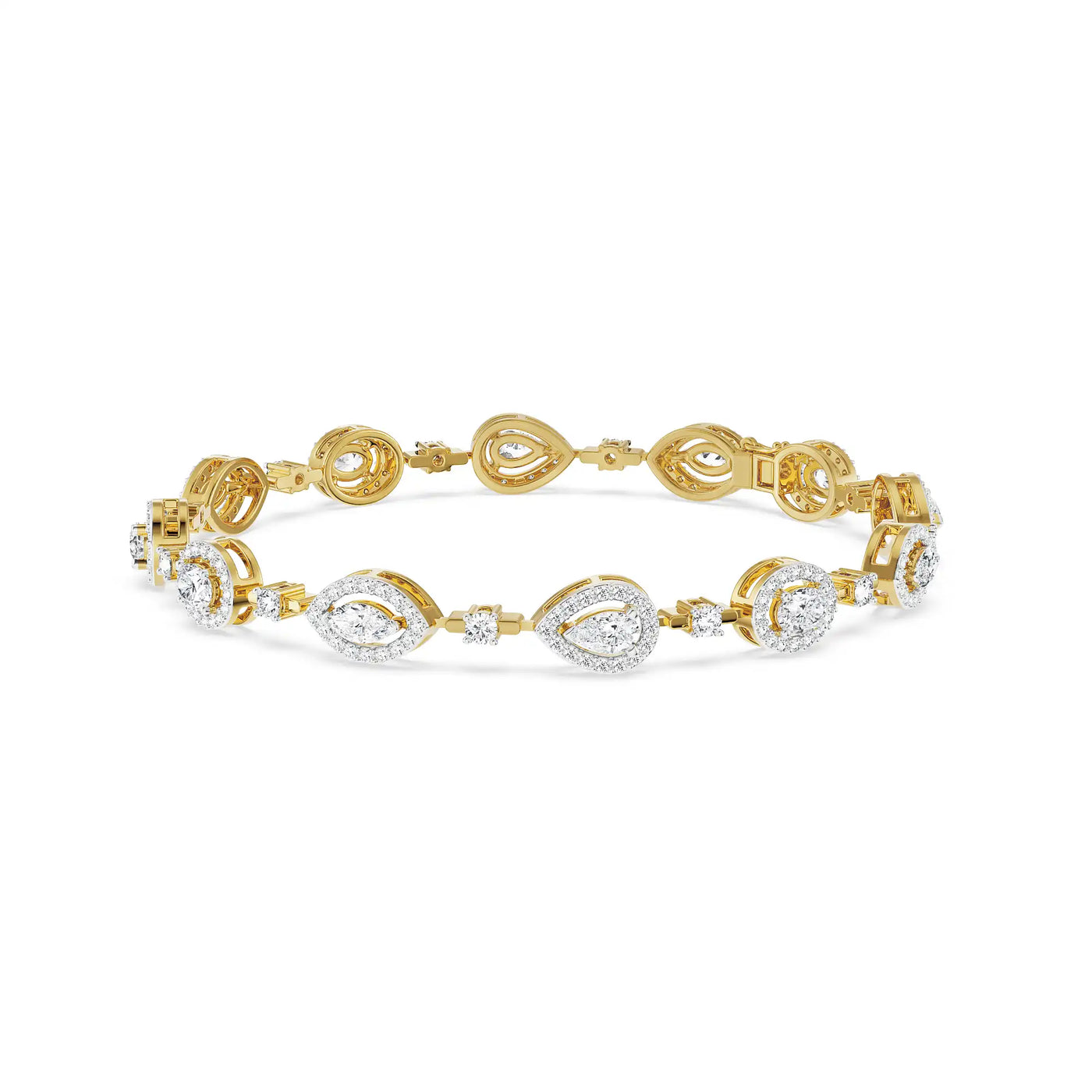 Multi Stone Diamond Bracelet 9KT