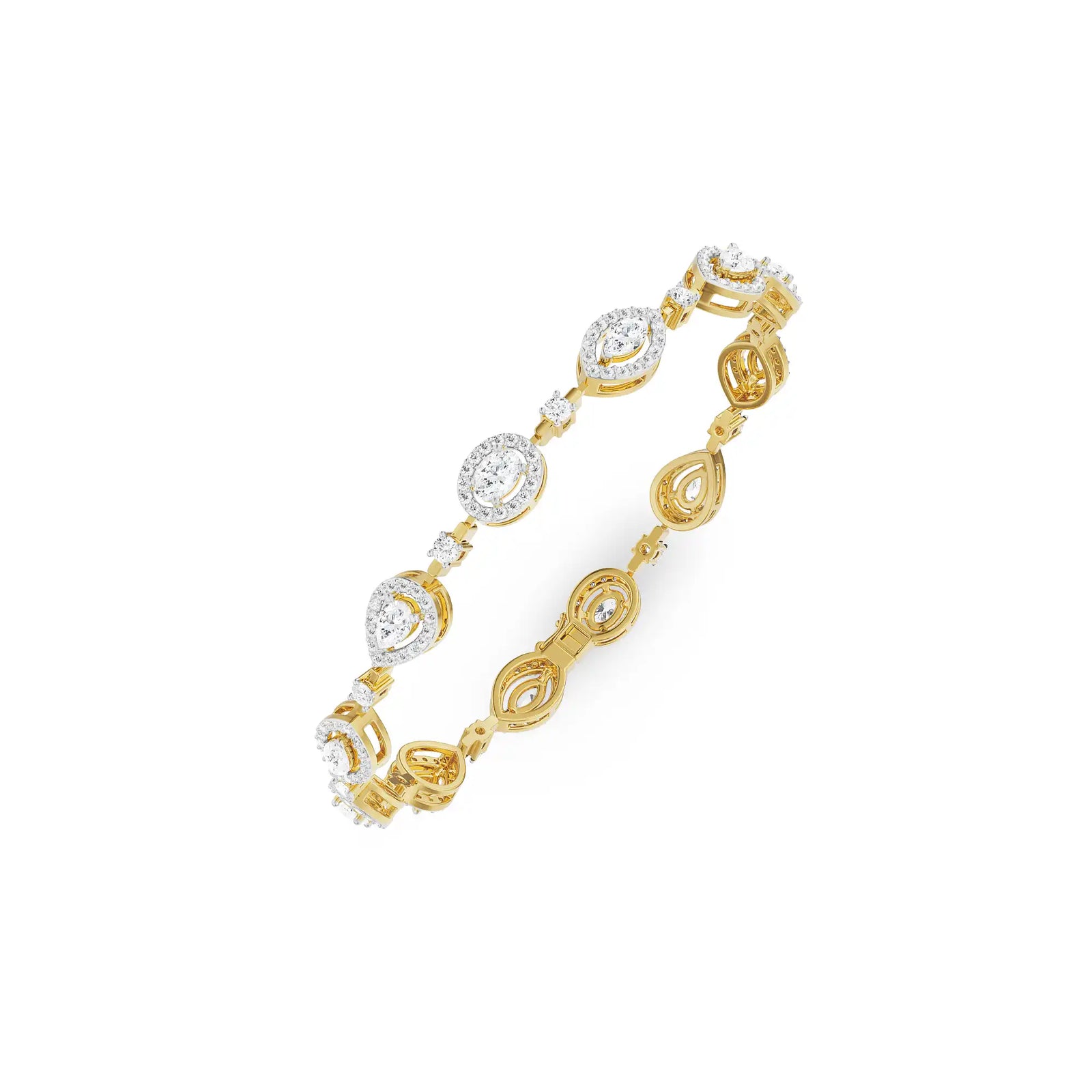 Multi Stone Diamond Bracelet top view