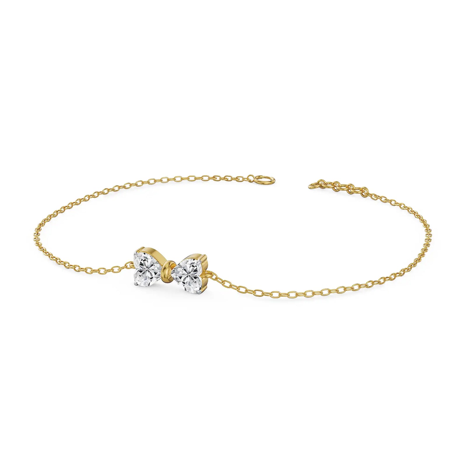 Beloved Bow Lab Grown Diamond Bracelet - perspective view